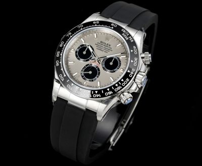 N+ Factory Rolex Daytona Replica with Rubber Strap 155g 40mm*12.2mm 7750/4310/4131 Movement Grey Watch